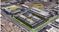 An overview of a DartPoints deployment for a phased campus project, supporting up to 6 megawatts of capacity. (Image: DartPoints)