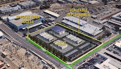 An overview of a DartPoints deployment for a phased campus project, supporting up to 6 megawatts of capacity. (Image: DartPoints)