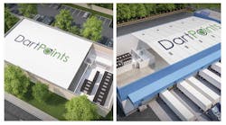 Several concept drawings of DartPoint data centers. (Images: DartPoints)