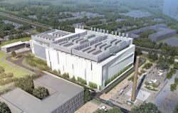 An illustration of the Vantage Data Centers FRA2 data center camous in Frankfurt. (Image: Vantage Data Centers)