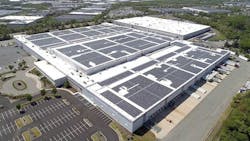 Iron Mountain's 7 megawatt solar array on the roof of its data center in Edison, N.J. (Image: Iron Mountain Data Centers)