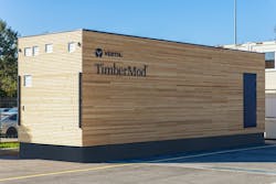 Vertiv's wooden TimberMod prefab data center container.