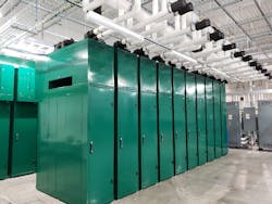 A row of DDC Cabinet Technology's S-Series enclosures in a data center.