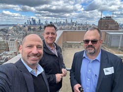 (Left to Right) Phillip Koblence of NYI; Sander Gjokaj of Hudson IX; Matt Vincent of Data Center Frontier