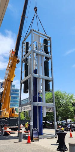 An uncommon sight: a nuclear small modular reactor (SMR) on the streets of downtown Washington, D.C. Innovation Credit: Last Energy and Data Center World