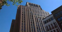 The iconic carrier hotel and telecommunications interconnection hub at 60 Hudson Street in Manhattan.