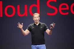 Oracle's Founder, Chairman and CTO Larry Ellison address the crowd at Oracle Cloud World 2024.