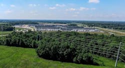 Aerial view of the Meta data center campus in New Albany, Ohio.