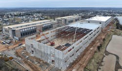 Construction of Amazon Mid-Atlantic Region data center in Northern Virginia, Loudoun County, USA 2024