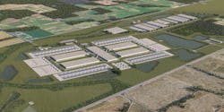 Rendering of Meta's future AI data center campus in Louisiana, which is on track to be the hyperscaler's largest, and will rely initially on significant natural gas power generation, with a look toward full future reliance on clean energy including renewables and and nuclear.