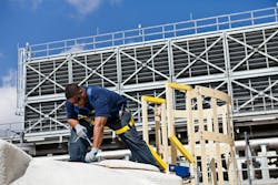 Work proceeds at a Google data center.