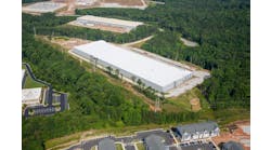 An aerial view of construction at Flexential's Atlanta-Douglasville campus.