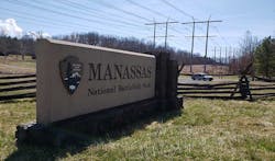 Huge power lines run through the Pageland Lane area near the Manassas National Battlefield Park. A huge data center project, the Prince William Digital Gateway, is proposed in the area.