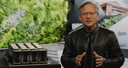 Nvidia founder and CEO Jensen Huang outlines the company's new AI products and services at the Nvidia GTC Developer Conference.